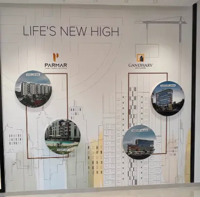 The Highgates wallpaper mural – Life's New High installation